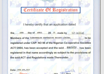 CERTIFICATE OF REGISTRATION